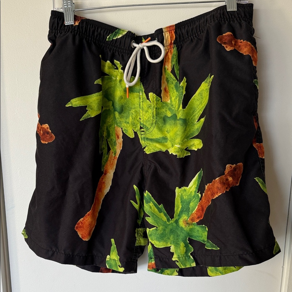Vibrant Tropical Print Men's Athletic Shorts